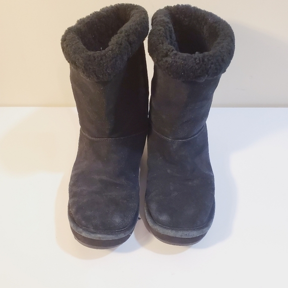 Michael Kors black Leather sheep fur lined boots size 8M - Picture 13 of 14